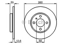 Disco freno completo 260 mm 11,1 mm 66 mm per BMW E30 station wagon coda a gradini 1982-1994