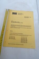 trattore Same bollettino regolatore giri su motori 916A 916W  datato 1986