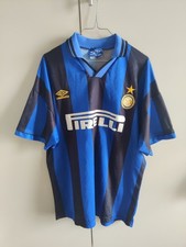 Inter Home Shirt Umbro 1995-1996 Tg L Very Rare Serie A Jersey