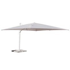 Ombrellone Decentrato da Giardino 4x4m in Alluminio Panna