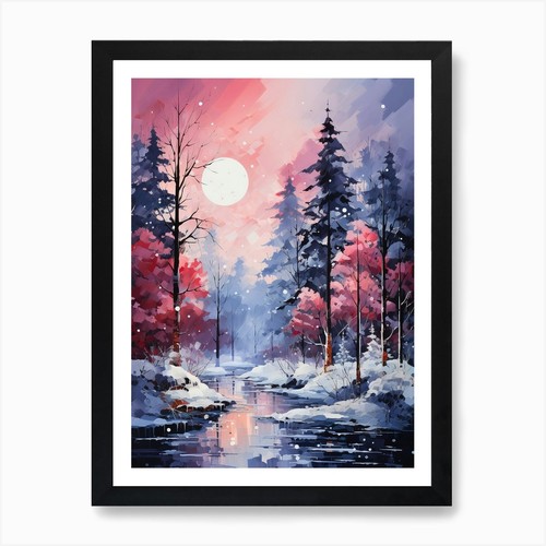 Quadro paesaggio invernale