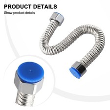 Tubo flessibile idraulico in acciaio inox antiruggine G1/2 ondulato 30/40/50/60CM