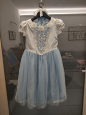 Vestito Costume Carnevale Elsa Vestito Bambina Principessa Tg 150 (7-8 Anni)