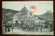 Cartolina d'epoca paesagg Ligure Savona Alassio Libreria Inglese calessi cavalli