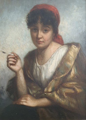 Ritratto donna fumatrice - ritratto,