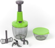 Mixer Tritatutto Manuale, 5 Lame acciaio Inox, Trita Verdure Manuale