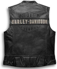 Gilet in pelle da uomo Harley