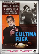 CINEMA-manifesto L'ULTIMA FUGA c. scott, musante, van devere, FLEISCHER