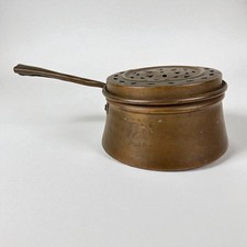 Scaldino scaldaletto antico in rame grande vecchio scalda letto 900 Lanterna