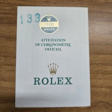 Certificato Garanzia Rolex