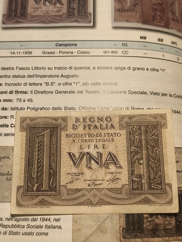 Banconota lira impero regno - 1,