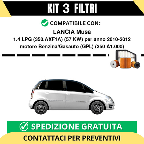 Kit filtri tagliando - 3, per