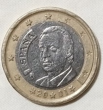 Moneta spagna euro 2001 juan - moneta, 1