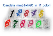 Candela Numero 7cm Colori