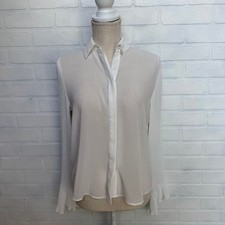 Top donna ZARA cesoia bianco