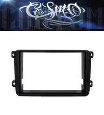 Mascherina autoradio Volkswagen VW Polo 5 (dal 2009) 2ISO-2DIN Nero Plancia 