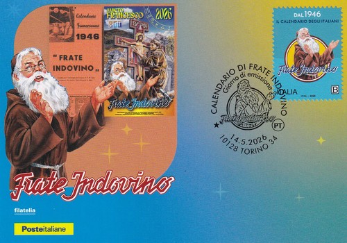 Frate indovino cartolina - frate,