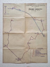 Padova Concorso Ippico 1929 Esercito Premio Equitazione Cavallo Mappa Percorso