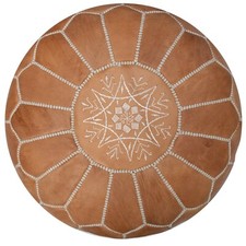 Pouf in pelle marocchina