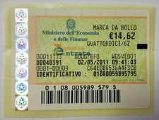 MARCA DA BOLLO da € 14,62