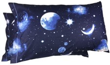 Coppia Federe Bottoni Pianeti 100% Cotone