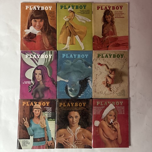 Vtg 1970 playb magazine lot - playb*y,