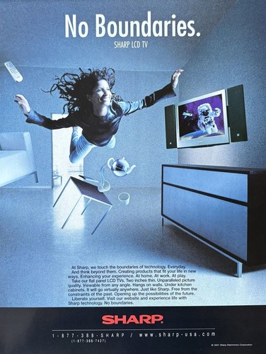 Lcd sharp flat panel 2001 - tv,