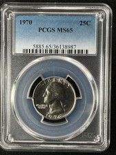 1970 25C Washington quarto di