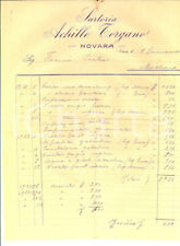 1925 NOVARA Sartoria Achille TORGANO *Conto manoscritto per vestito inglese