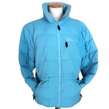 Giubbino donna invernale trapuntato Piumino celeste manica lunga Coronel Tapioca