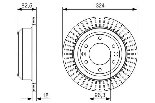 Disco freno ventilato - 2x, 986