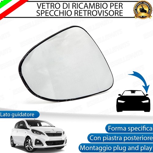 Specchietto peugeot 108 vetro - specchietto,