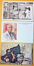 CESARE PERUZZI (pittore)  3 cartoline (1 annullo fil. e francobollo Leopardi) 