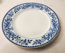 Piatto Royal Sometuke Nippon Twin Phoenix 8,5” blu su bianco Giappone