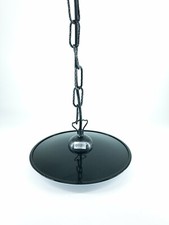 Lampadario sospensione con catena in ferro e piatto in acciaio smaltato 23 cm