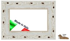 Cornice in legno  Bianca traforata per stampe,foto,poster Misura cm. 35x50
