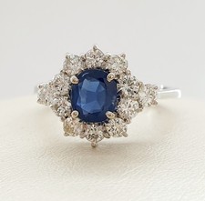 Anello zaffiro e diamanti