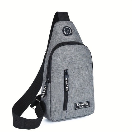 Zaino monospalla uomo grigio - zaino,