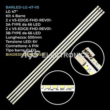 KIT 4 BARRE STRIP 66 LED TV LG