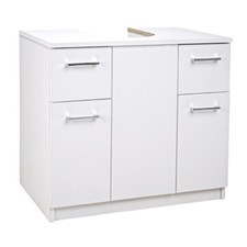 Mobile copricolonna con 2 ante e 2 cassetti Bianco Frassino