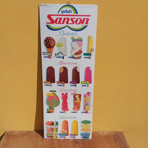 Insegna tabella gelati sanson - tabella,