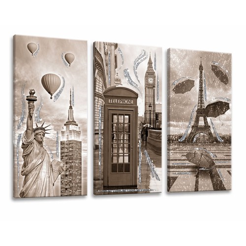 Set pezzi quadri tela - set, 3