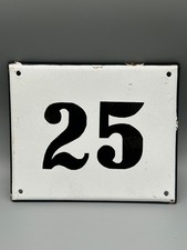 TARGA SMALTATA VINTAGE NUMERO CIVICO 25 VENTICINQUE
