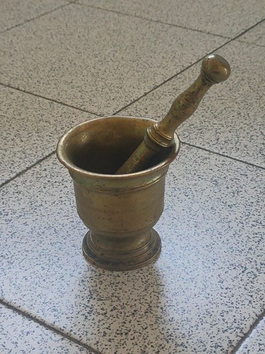 Mortaio ottone con pestello - ottone,