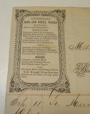 ANTICA FATTURA 1855 BIRMINGHAM