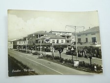 vecchia cartolina  VERA FOTO ERACLEA VIA PIAVE DISTRIBUTORE BENZINA VINTAGE API