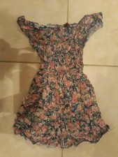 lotto 738b vestito abito bimba bambina fiori E&D 4-5 anni