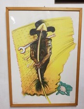 TINO VAGLIERI - serigrafia FIRMATO  CM 53X70