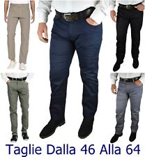 Pantaloni Uomo Elasticizzati Jeans Taglie Forti Cotone Estivi Vita Alta Mastino