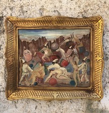 Quadro -Pulcinella- Mario Cortiello dipinto a olio su tela